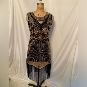 Gorgeous Vintage 1920’s Beaded Tassel Dress